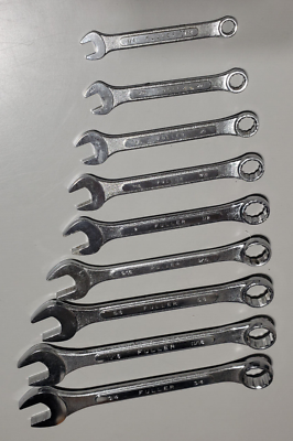 #ad Fuller Combo Wrench 9 pc Set SAE 1 4quot; 3 4quot; Combination Made in Japan $24.50