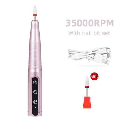 #ad 35000RPM Wireless Nail Drill Pen USB Nail File Polishing Pen Rechargeable Nail D $23.99