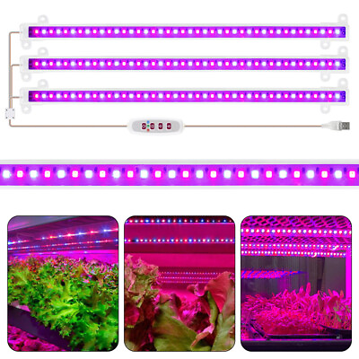 #ad LED Grow Light Tube Strip Full Spectrum Lamp For Indoor Plant Flower Veg Fruitsr $12.89