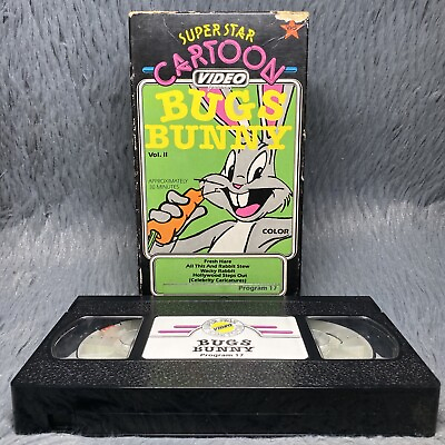 #ad Super Star Cartoon Featuring Bugs Bunny Vol. II 2 VHS Tape 1987 Program 17 $13.49