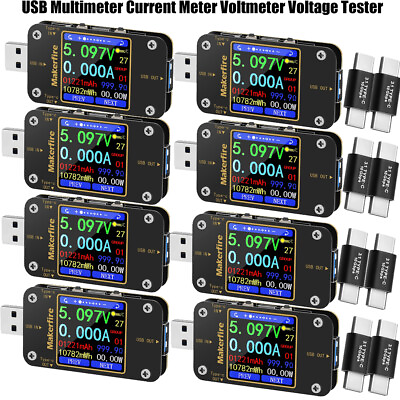 #ad Type C USB Multimeter Current Mete Voltage Meter Digital Tester Detector Tester $18.90
