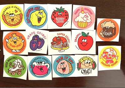 #ad 14 Trend Scratch amp; Sniff Retro 80s Repro Stickers. Free Shipping Set #2 1980s $10.00