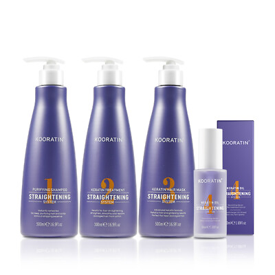#ad Keratin Treatment Hair Straightening Set Premium 4 Step Purify Shampoo Keratin AU $139.95