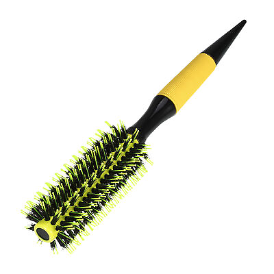 #ad Round Hair Brush Hair Brushes Nylon Bristle Round Brush Yellow 10.04quot;x1.77quot; $9.39