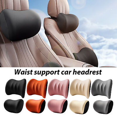 #ad Car Lumbar Support Cushion Pillow Chair Seat Waist Support Car Office Headrest $33.48