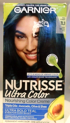 #ad Garnier Nutrisse Ultra Color Nourishing Shea Olive amp; Avocado TL1 Teal Forrest $10.49