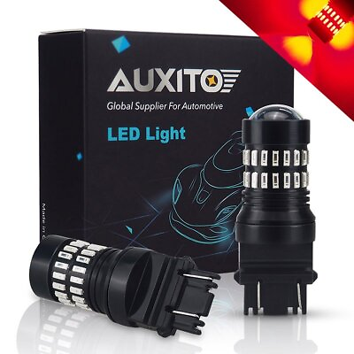 2x AUXITO 3157 3156 Super Red LED Brake Tail Rear Stop Light Bulb High Power 48W $13.99