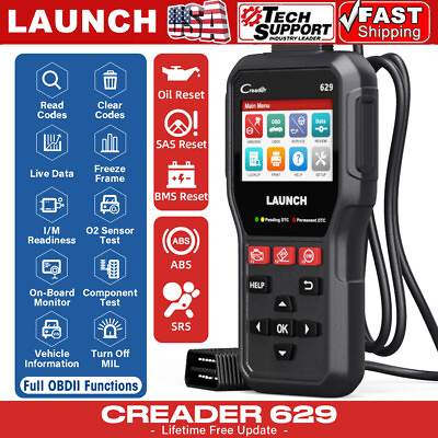 #ad LAUNCH OBD2 Scanner ABS SRS System Diagnostic Tool Oil SAS BMS Reset Code Reader $86.99