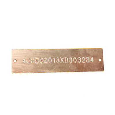#ad SERIAL DATA VIN ID PLATE STAMPED MODEL NUMBER TAG HIN HULL VEHICLE TRUCK BOAT C $22.99