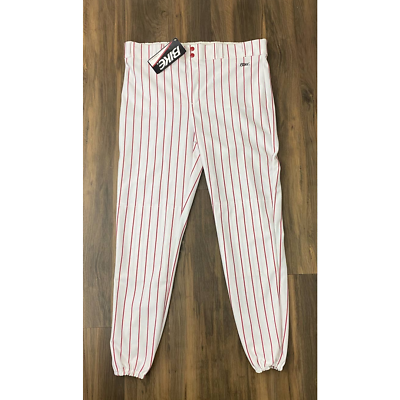 #ad VTG RETRO NEW W TAGS Bike pinstripe white red baseball pants XL $31.99