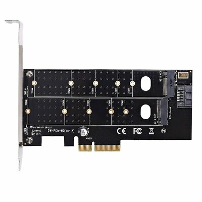 Dual M.2Pcie Adapter Host Controller Expansion Card For Desktop Pci Express Slot $10.68