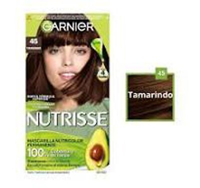 #ad GARNIER NUTRISSE PERMANENT HAIR COLOR 45 TAMARINDO PRODUCT OF MEXICO 1 PACK $11.85