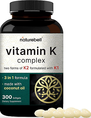 #ad Vitamin K Triple Play Vitamin K2 MK7 Vitamin K2 MK4 Vitamin K1 Full Spectr $30.83