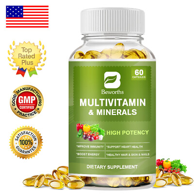 #ad Multivitamin Highest Potency Daily Vitamins amp; Minerals Supplement 60 Capsules $12.99