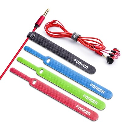 #ad USB Cable Winder Phone Cord Organizer Mouse Aux HDMI Earphone Wire Ties 20pcs $14.84