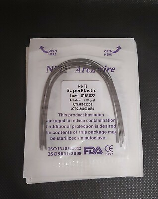 #ad 100 Packs Dental Orthodontic Super Elastic NITI Arch Wires Natural Rectangular $114.39