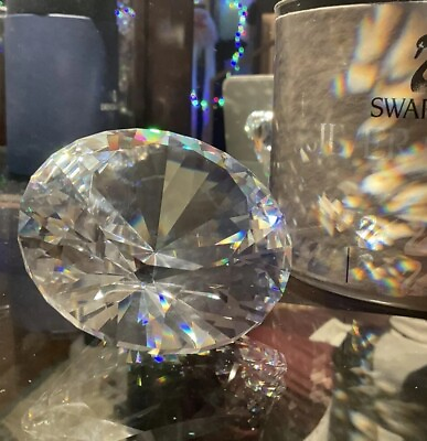 #ad New amp; Vintage Swarovski Crystal Chaton Large Diamond Shape 4” BNIB $195.00