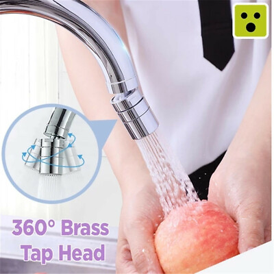 #ad 360 Degree Swiveling Brass Water Saving Tap Faucet Aerator Sprayer Attachment $9.52