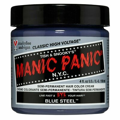 #ad Manic Panic Classic Vegan Semi Permanent Hair Dye 4oz 52 Blue Steel $11.99