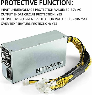 Bitmain Antminer power supply apw7 PSU 1800w 110v 220v for s9 l3 mini d3 asics $147.99