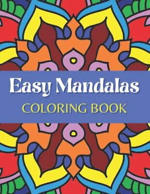 #ad Easy Mandala Coloring Book Large Print Simple for... $10.17