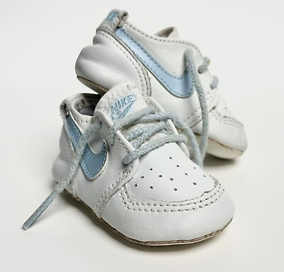 #ad VTG RARE Nike 80#x27;s Sweet Dreams Baby Crib Shoes Swoosh Newborn EXCELLENT $59.99