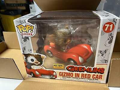 #ad FUNKO POP RIDES GREMLINS GIZMO IN RED CAR # 71 EXCLUSIVE HOT TOPIC CRAZY PET $84.99
