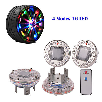 #ad 16 LED RGB Car Auto Solar Energy Flash Wheel Tire Light Decorative Lamp i $60.05