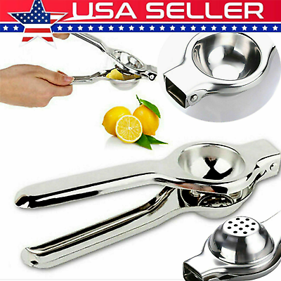 #ad Lemon Orange Lime Squeezer Press Manual Juicer Stainless Steel Kitchen Bar Tool $6.15
