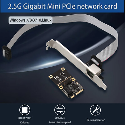 #ad 2.5G Gigabit Mini PCIe network card RJ45 server game desktop computer competitio $20.00