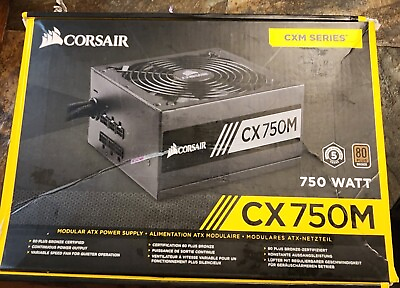 #ad Corsair CX750M 750W 80 Plus Modular Power Supply Black CP 9020061 NA $49.88
