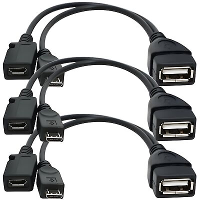 #ad 3 Pack USB Port Adapter Micro OTG Cable and Power Compatible with fireSt... $13.68