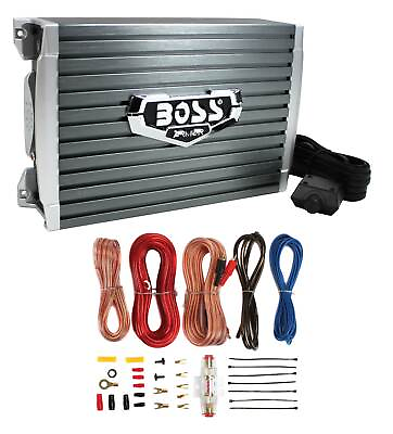 #ad Boss AR1500M 1500 Watt MONO Compact Amplifier and Bass Knob and Amp Wiring Kit $78.99
