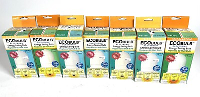 #ad Lot Of 7 FEIT ELECTRIC ECOBULB SOFT WHITE 15W Replaces 60W 10000 LIFE HOURS $26.79