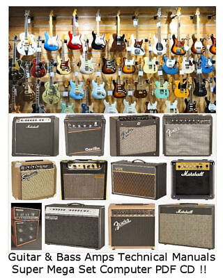 #ad GUITAR Super Large Collection of Guitar Manuals Amplifier Manuals Schematics CD $15.97