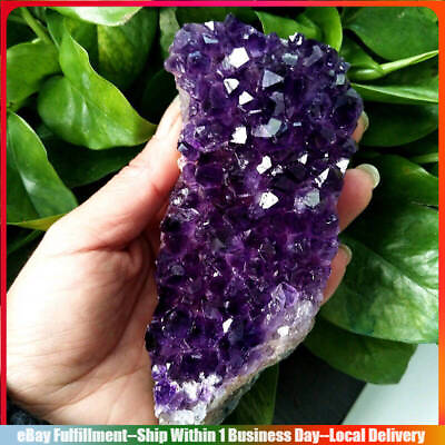 #ad #ad Natural Brazilian Amethyst Stone Cluster Quartz Crystal Druzy Geode Ore Reiki US $11.39