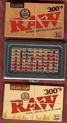 #ad RAW Rolling Paper Shred Case Grinder 300#x27;s 1 1 4 Organic Hemp amp; Classic Packs $20.73