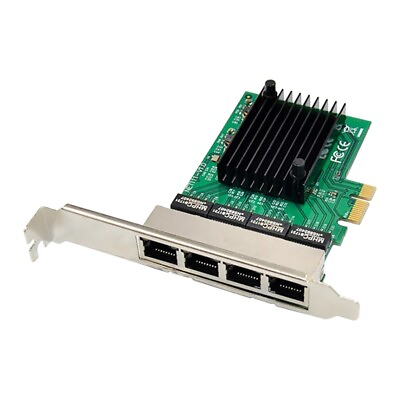 #ad PCIE Card PCI E X1 4 Port Gigabit Ethernet Server Card Adapter for Love3126 $29.39