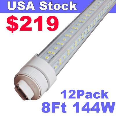 #ad 12Pack 8FT R17D HO LED Tube Light Fluorescent Lamp Replacement 8Foot Shop Lamp $219.98