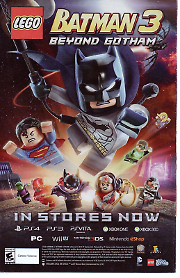 #ad 2014 LEGO BATMAN 3 Beyond Gotham Video Game PRINT AD WALL ART PS4 XBOX ONE PS3 $19.49