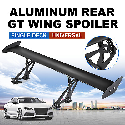 #ad Universal 43.3quot; Adjustable Aluminum GT Hatch Car Rear Trunk Wing Racing Spoiler $41.80