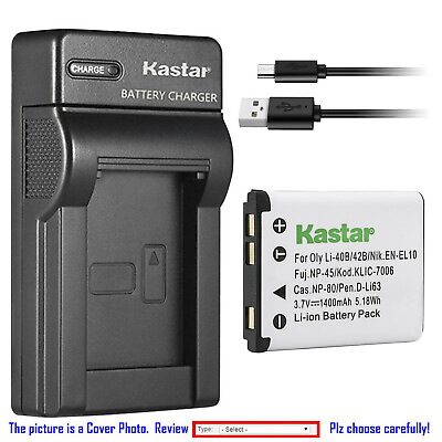 #ad Kastar Battery Slim Charger for Nikon EN EL10 amp; Nikon Coolpix S203 Coolpix S210 $6.59