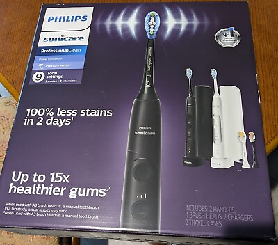 #ad Philips Sonicare Professional Clean Electric Toothbrush HX7513 70 Black amp; White $59.99