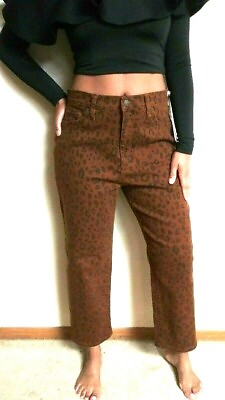 #ad Stretch Jeans Women#x27;s Leopard Animal Print Universal Threads High Rise Size 10 $3.64