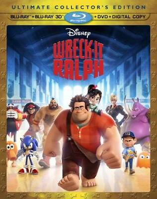 #ad Wreck It Ralph Blu ray 3D Blu ray DVD Digital Copy Blu ray VERY GOOD $5.64