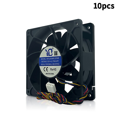 #ad 10x Antminer 6000 RPM Cooling Fan S19 L3 S17 Pro S19 Pro S19j S19j Pro Black $84.99