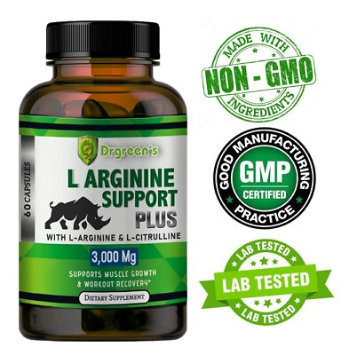 #ad L Arginine 60 Nitric Oxide Testosterone Booster ED Support 3000 mg $9.98