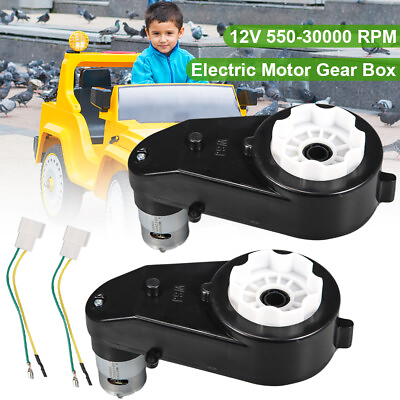 Pair 12V 30000RPM Electric Motor with Gear Box for Kids Power Wheels Ride On $25.88