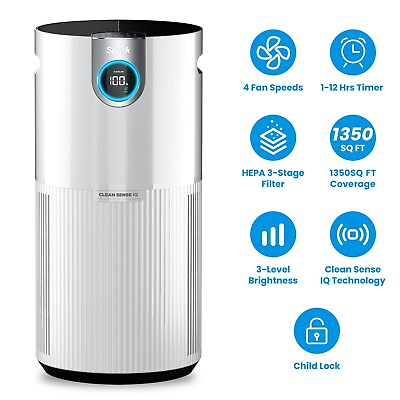 #ad Shark Air Purifier HEPA 3 Stage Filter Large Room Air Cleaner for Odor Pet Hair $162.69