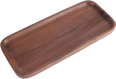 #ad Walnut Wooden Tray Solid Rectangle Wood Serving Tray $19.99